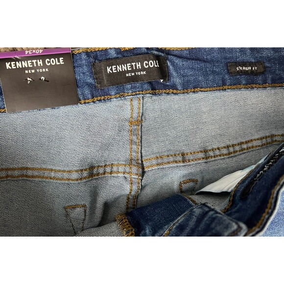 Kenneth Cole Straight Fit Stretch Denim Jeans Men's 40 x 34 (33.5" actual) NWT - Picture 8 of 12